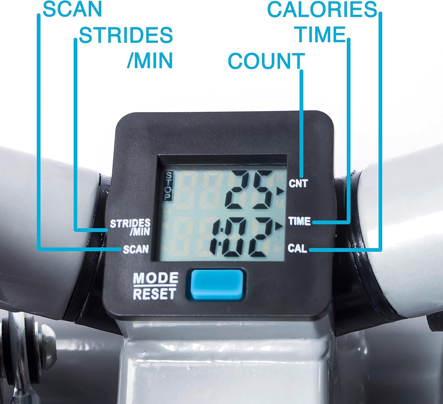 Efitment Mini Stepper Steppers for Exercise at Home Stair Step Cardio Thigh Master Workout Equipment Fitness Pedal Exerciser Non-Slip Pedals with Resistance Bands LCD Digital Monitor Climber - Image 3