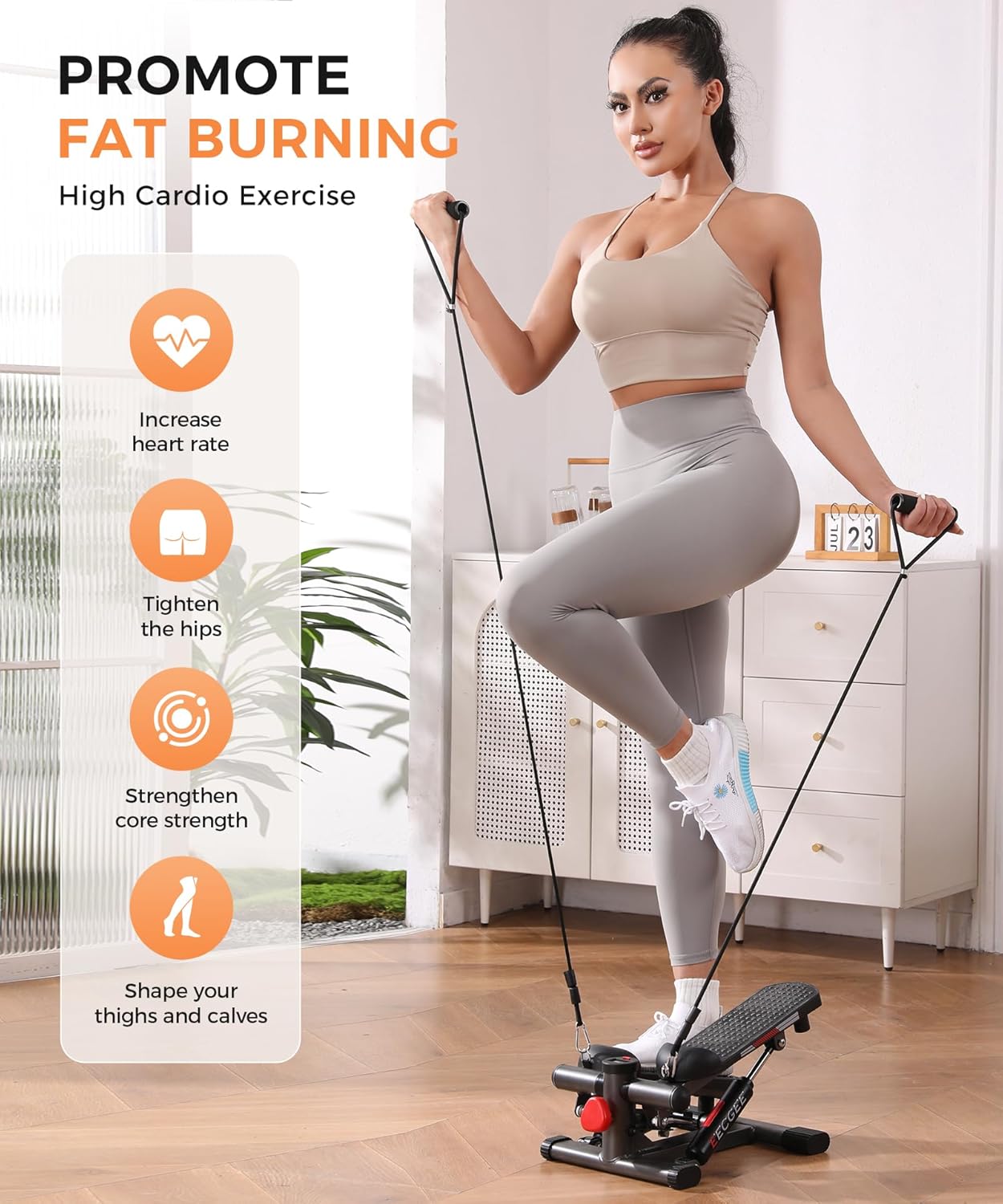 Mini Stepper with Hydraulic Fitness Stair Stepper for Home Workouts - Image 3