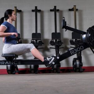 Body-Solid Endurance (R300) Air Resistance Indoor Rower – Cardio & Total Body Workout Machine with Self-Generating Power
