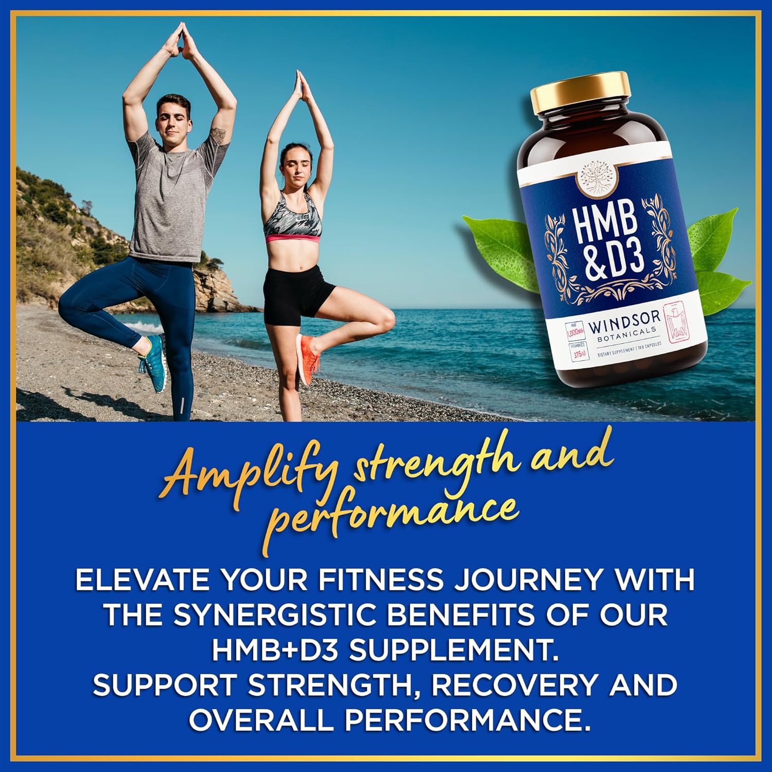 HMB and Vitamin D3 Supplement - B-Hydroxy B-Methylbutyrate 1,000 MG HMB Supplements for Men and Women Plus Calcium, Vitamin D 3 - Muscle Growth, Strength, Performance, Recovery - 90 Days, 180 Caps. - Image 6