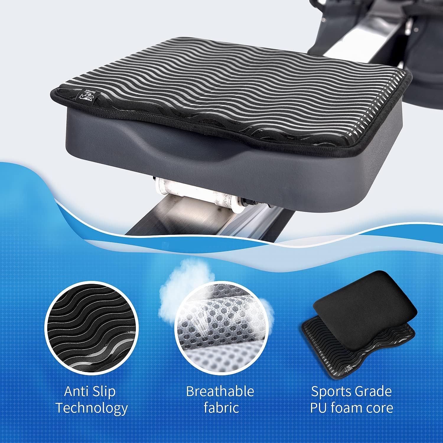Anti Slip Rowing Machine Cushion (Designed for Concept 2 Machine) - Image 3