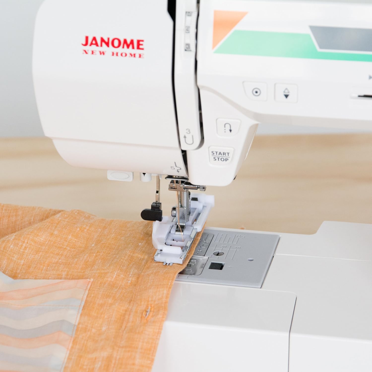Janome MOD-50 Computerized Sewing Machine with 50 Built-In Stitches, 3 One-Step Buttonholes, Drop Feed and Accessories Red - Image 6