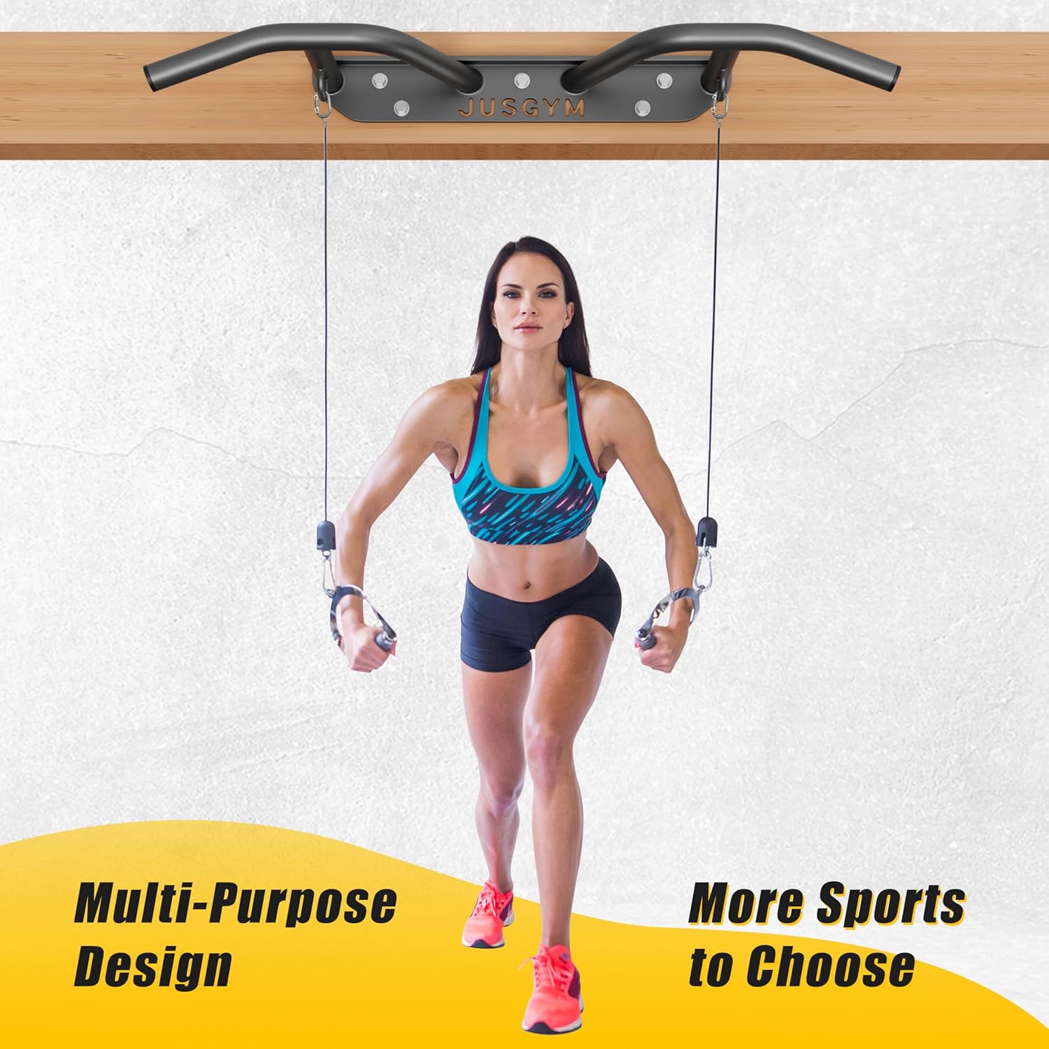 Wall Mounted Pull Up Bar - Heavy Duty Chin Up Bar, Pull-Up Bar Support Beam or Joist Mounted, Multifunctional Fitness Bar, 600LBs Capacity - Image 6