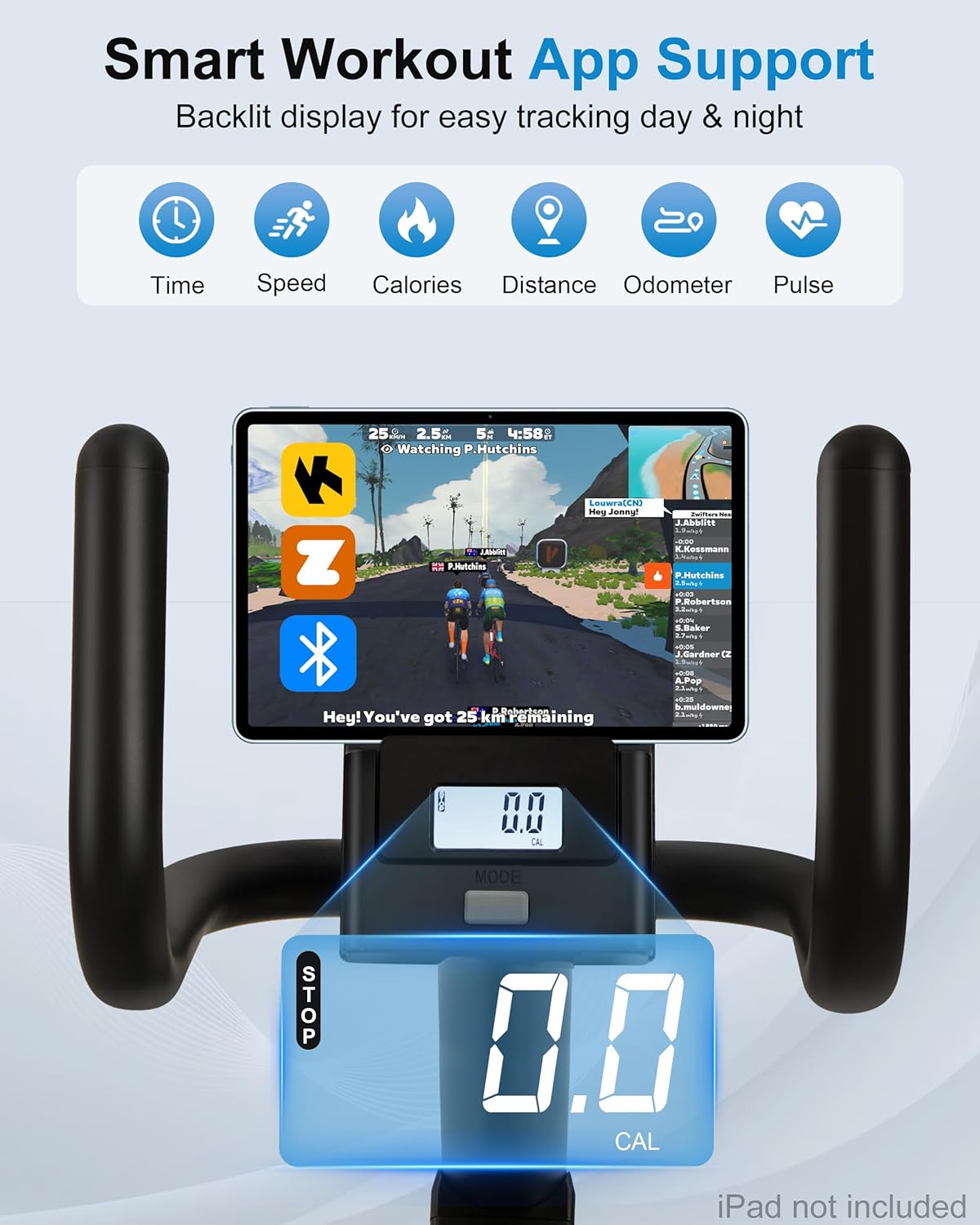 ECHANFIT Recumbent Exercise Bike for Home - 380LBS Weight Capacity, Exercise Bike with Smart Workout APP, 16-Level Magnetic Resistance, Backlit Display, Comfortable Seat - Image 2