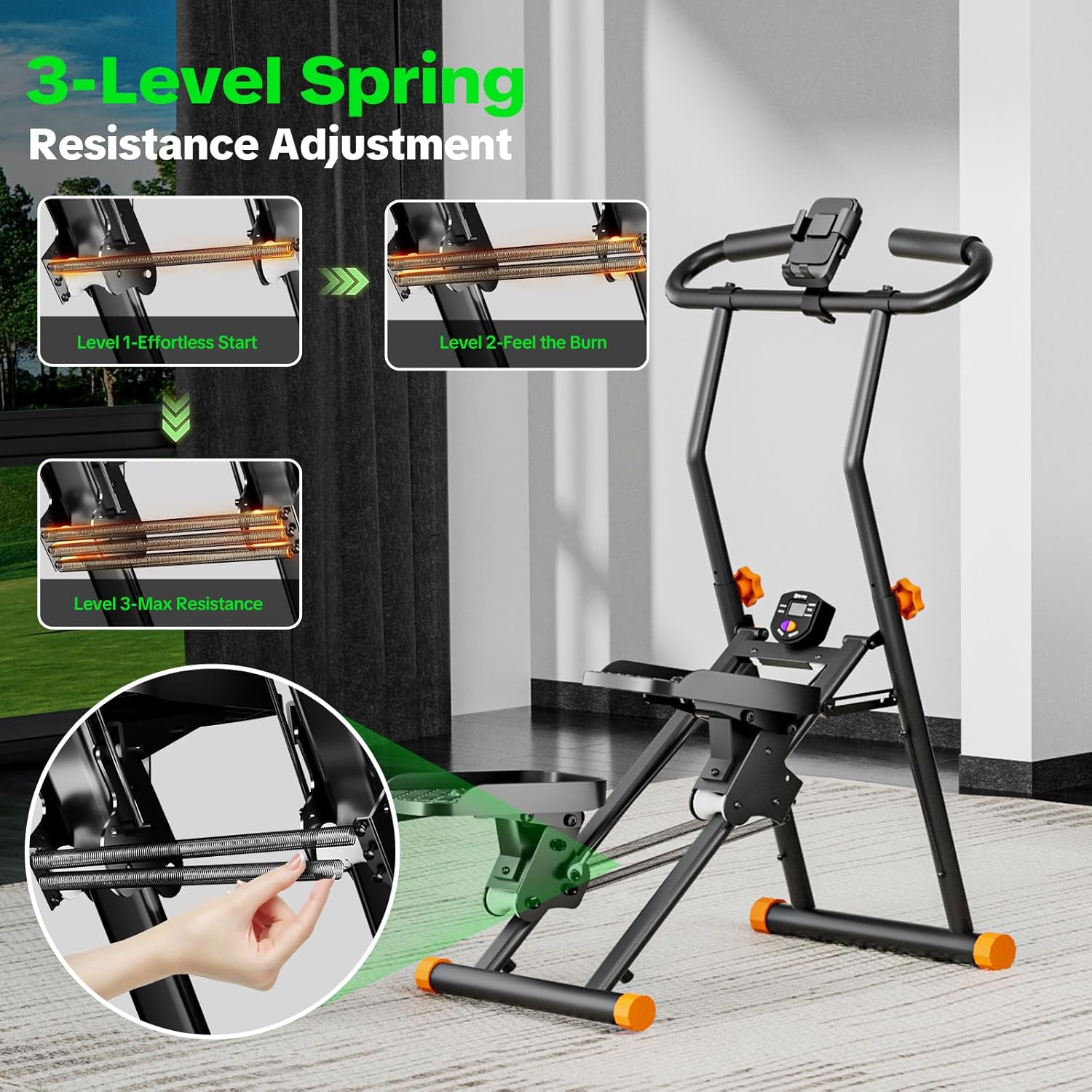 Stair Stepper for Home Gym, 2025 Upgrade Stair Climber w/ 3-Level Resistance & Height, Non-Slip Pedals, Digital Tracker & Phone Holder Home Exercise Machine for Women Men - Image 2