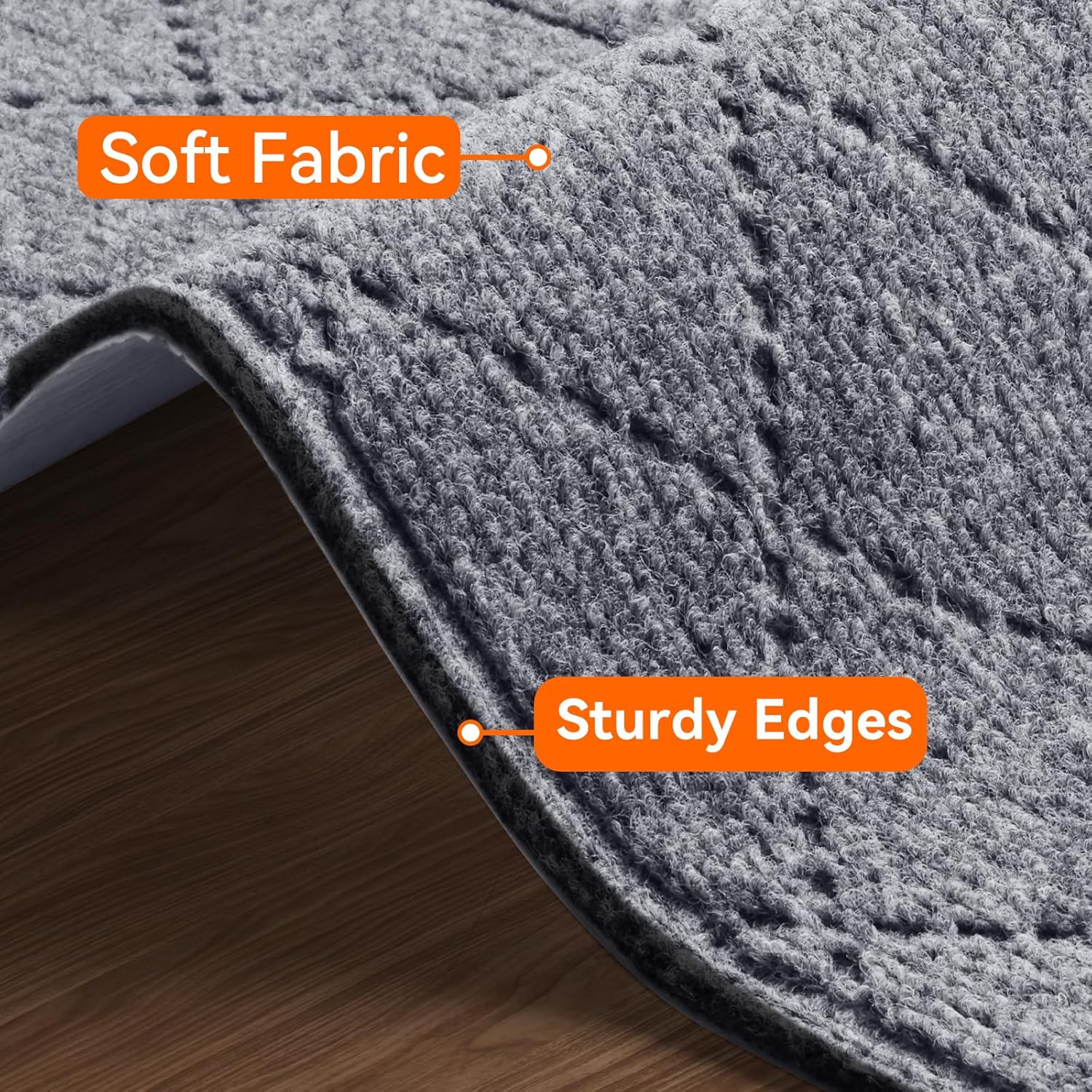 Stair Treads for Wooden Steps 15 PCS - 8’’ x 30’’, Non Slip Stair Runner, Machine Washable Stair Rugs Strips for Kids Pets and Elderly, Indoor Carpet for Stairs (Grey) - Image 3