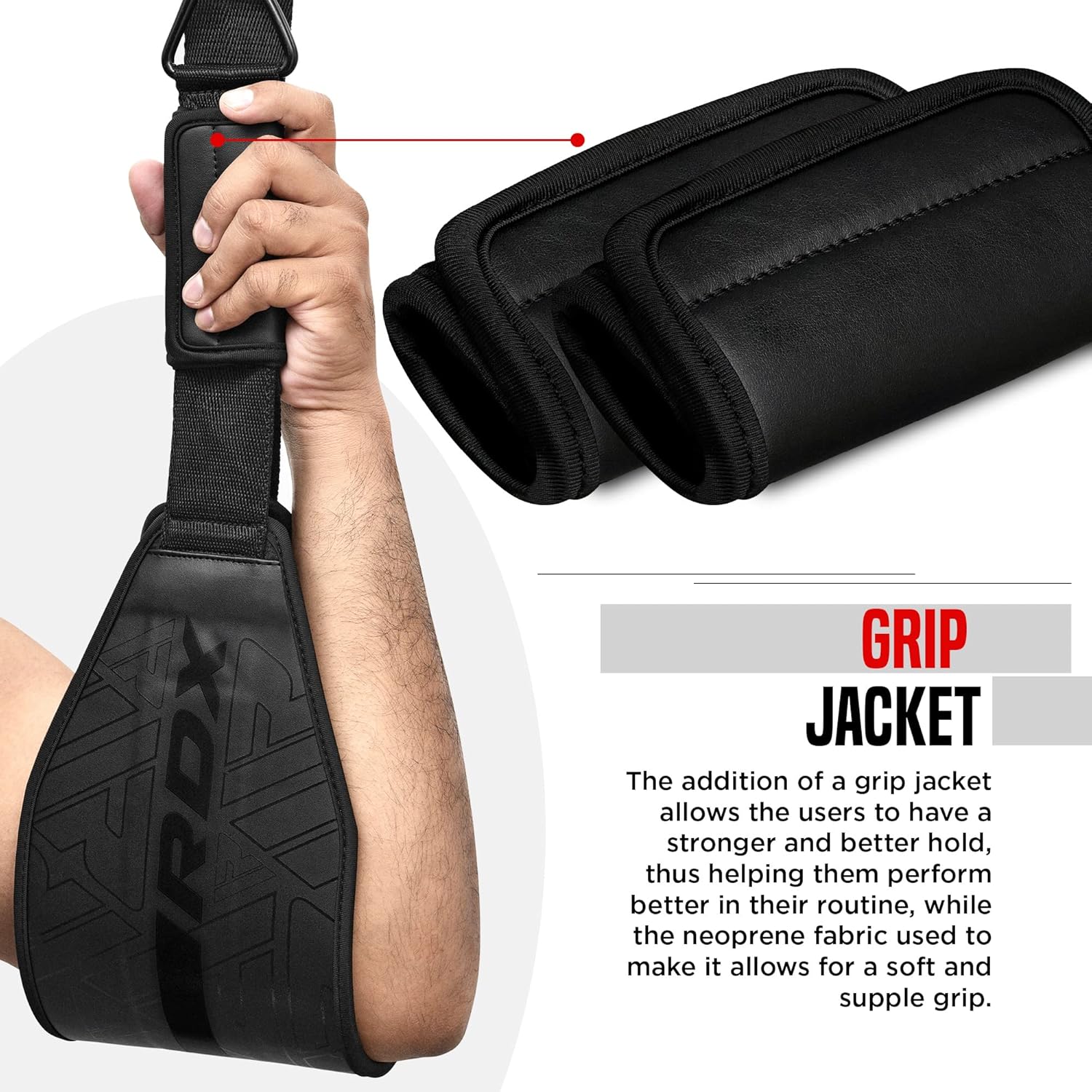 RDX AB Straps for Pull Up Bar Hanging (Pair), Maya Hide Leather, Abdominal Muscle Building Padded Arm Support Slings with D-Ring Strap, Leg Raise Exercise Fitness Workout Strength Training, Men Women - Image 7