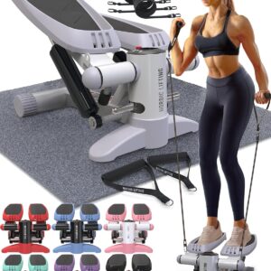 Nordic Lifting Mini Stepper Machine – Stair Climber w/Resistance Bands & LCD – Home Workout Stepper