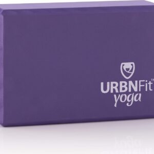 URBNFit Yoga Blocks 2 Pack – Sturdy Foam Yoga Block Set with Strap for Exercise, Pilates Workout, Stretching, Meditation, Stability – High Density Non Slip Brick, Fitness Accessories