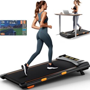 340lb Capacity Walking Pad Treadmill with 12% Incline, Big LED Display Under Desk Treadmill Support Full Manual/3-Preset Countdown/App Mode, Portable Treadmills