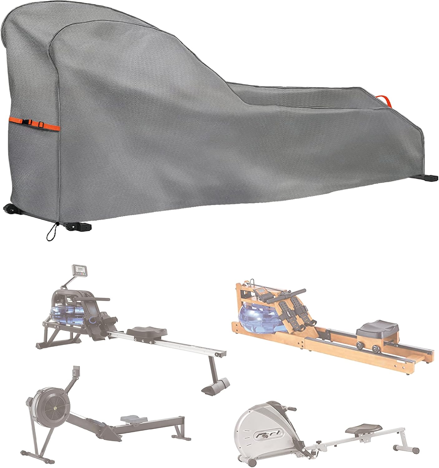 Rowing Machine Cover, Fitness Equipment Covers Protective Cover Dustproof Waterproof Cover Protective Cover and Resistant Oxford Fabric Sports Rowing Machine Protective Cover