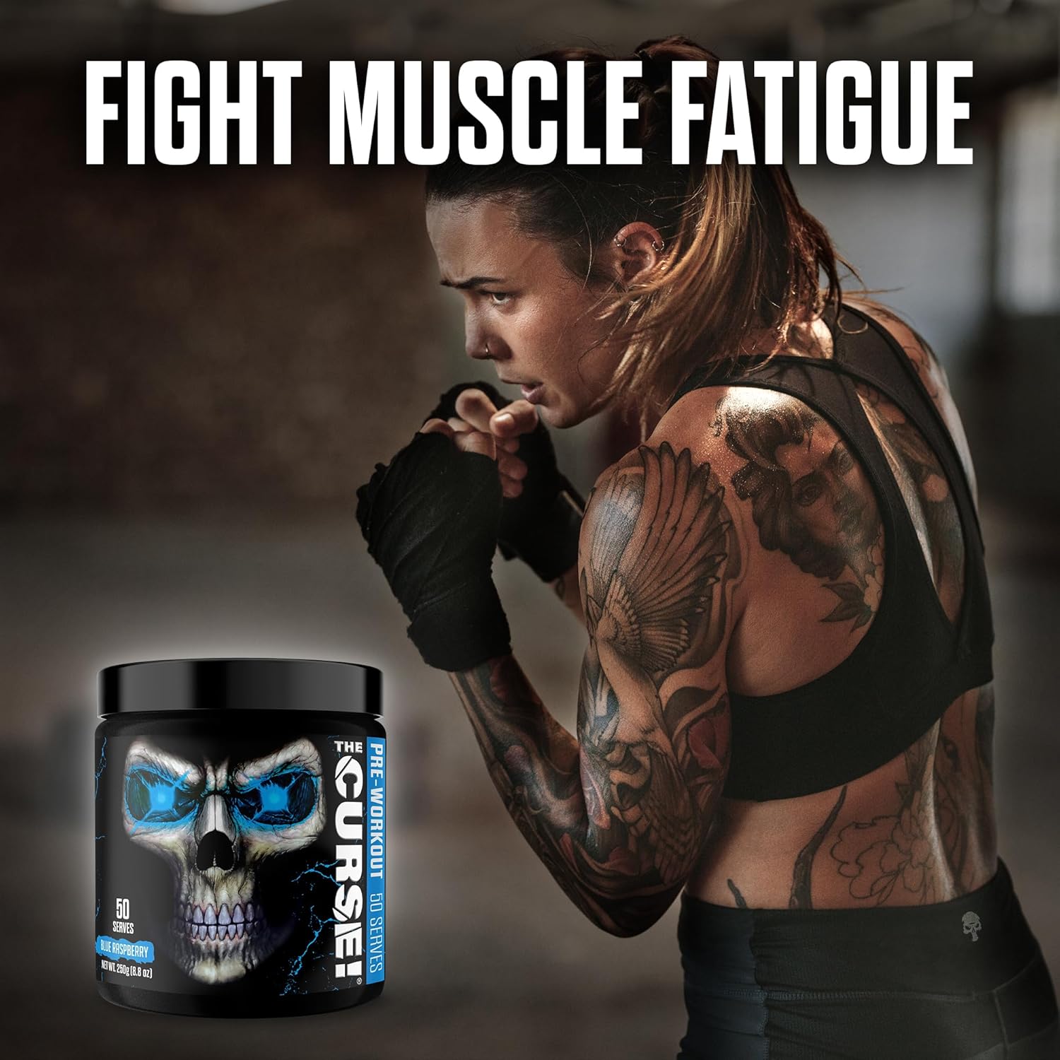 JNX SPORTS The Curse! Pre Workout Powder for Men & Women, Caffeine, Beta-Alanine, Creatine, L-Citrulline, 30 Servings, Blue Raspberry Flavor – Boost Energy, Strength & Focus - Image 5