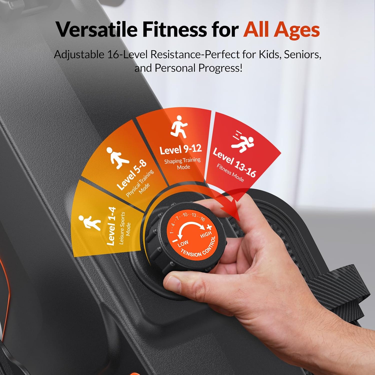 Magnetic Rowing Machines for Home (R05), Water Rowing (R10), 16 Levels of Quiet Resistance Foldable Compact Rowing Machine 350 LB Weight Capacity with Bluetooth, App Supported, Tablet Holder - Image 6