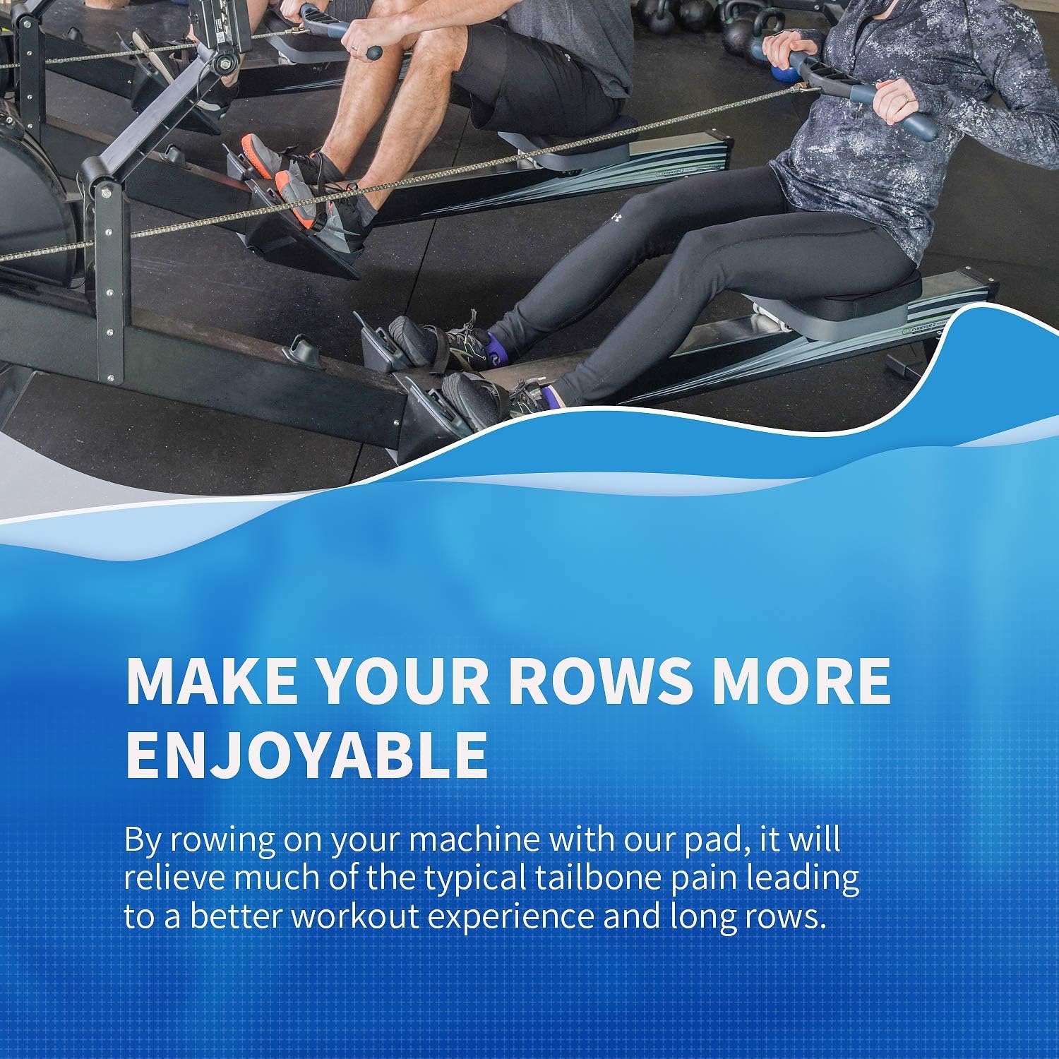 Hornet Watersports Memory Foam Cushion Made for Concept 2 Rowing Machine - Image 6