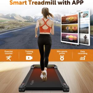 Walking Pad Treadmill with Incline,Treadmills for Home and Office,340 Lb Capacity,4 in 1 Portable Under Desk Treadmill with Remote Control,Large LED Display