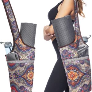 Ewedoos Yoga Mat Bag Yoga Bags with Large Size Pocket and Zipper Pocket, Fit Most Size Mats