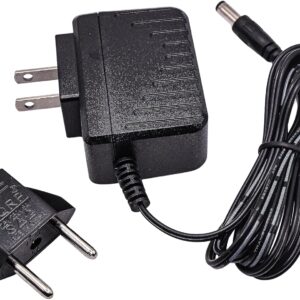 HQRP AC Adapter Compatible with Gold’s Gym Stride Trainer 380 Elliptical GGEL62808 GGEL628080 GGEL628081 Power Supply Cord [UL Listed] + Euro Plug Adapter