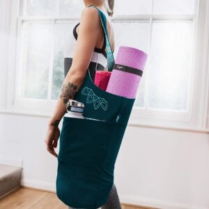 Yoga Mat Bag – Versatile Yoga Bag with Mat Straps & Storage Pockets, Holds Yoga & Pilates Mats, Lightweight & Durable