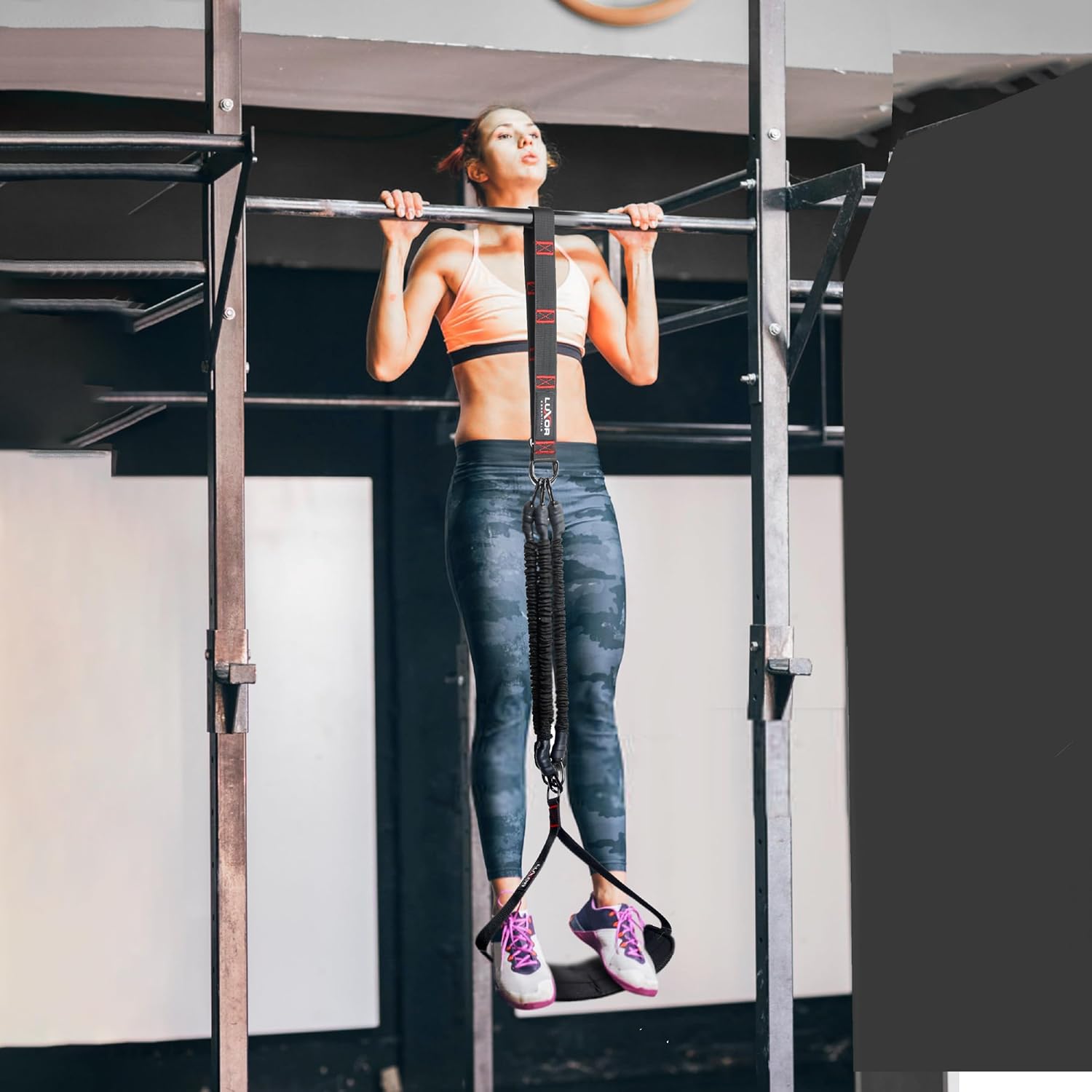 Pull Up Assistance Bands 260lbs - 4 Heavy Duty Assisted Pull Up Bands - Adjustable Strength Resistance Band Pull Up Assist, Training Equipment with Foot Rest, Bar Band for Home & Gym - Image 8