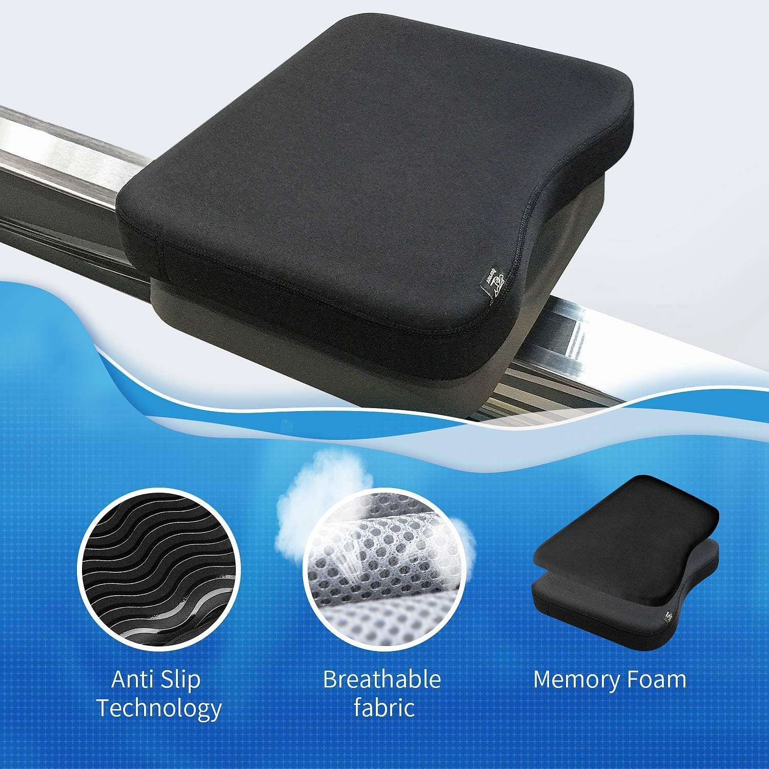 Hornet Watersports Memory Foam Cushion Made for Concept 2 Rowing Machine - Image 2