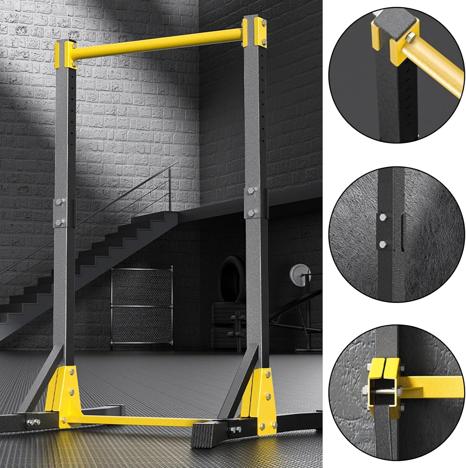 Pull Up Bar Stand,Freestanding Pull-up Bar,Free Standing Pull Up Bar for Home Gym, Pull Up Stand Station 400LBS with 11 Gears Adjustment - Image 4