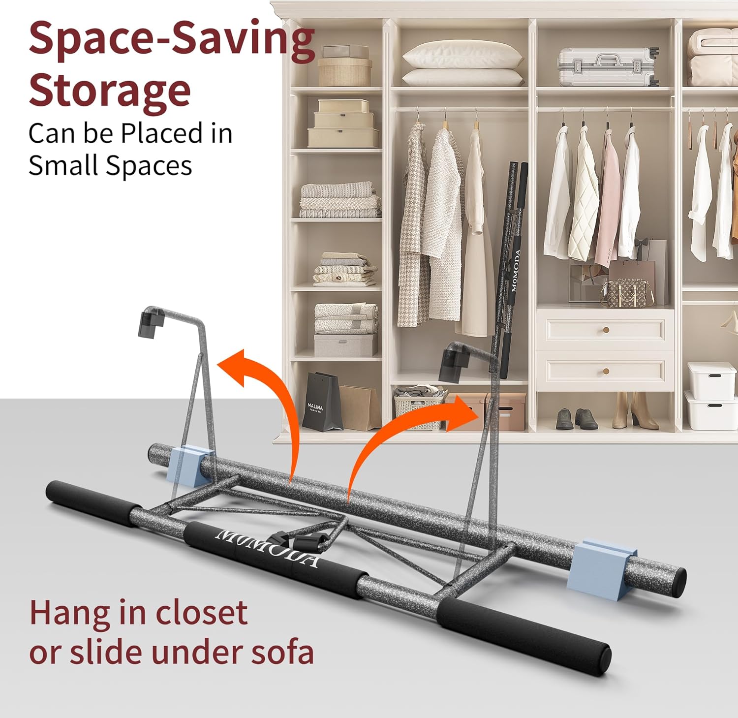Pull Up Bar Doorway - No Screws Fitness Chin-Up Frame for Home Gym Exercise Multi-Angle Grip - 2025 Folding Upgrade (Fits Almost All Doors) - Image 5