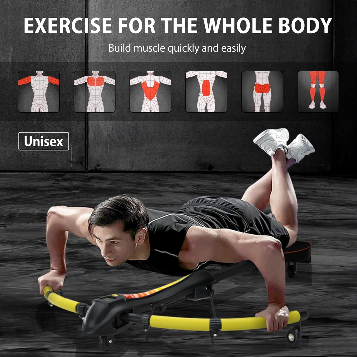VIVITORY 4-in-1 Multi-Functional Rowing Machine AB Workout Machine, Core & Abdominal Trainers, Adjustable Dragonfly Machine, Strength Training Full Body Workout, Home Gym Fitness Equipment - Image 6