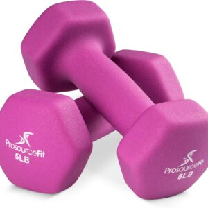 ProsourceFit Neoprene Dumbbell Coated for Non-Slip Grip, 10 lb