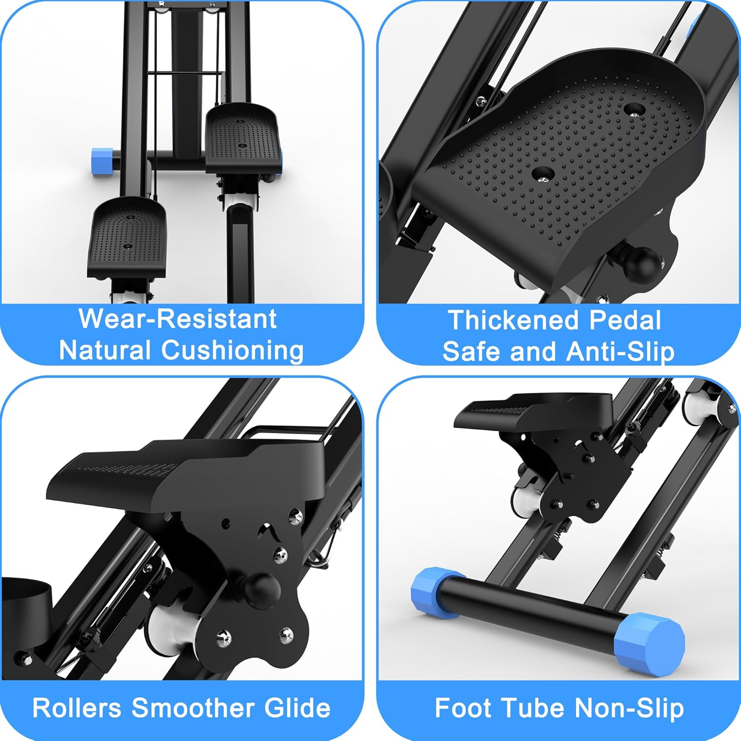 Stair Stepper for Home,Vertical Climber Workout Machine,Stair Stepper with Handlebar for Full-Body Exercise Stair Stepper with Stable Frame Adjustable Handlebar (Blue) - Image 2