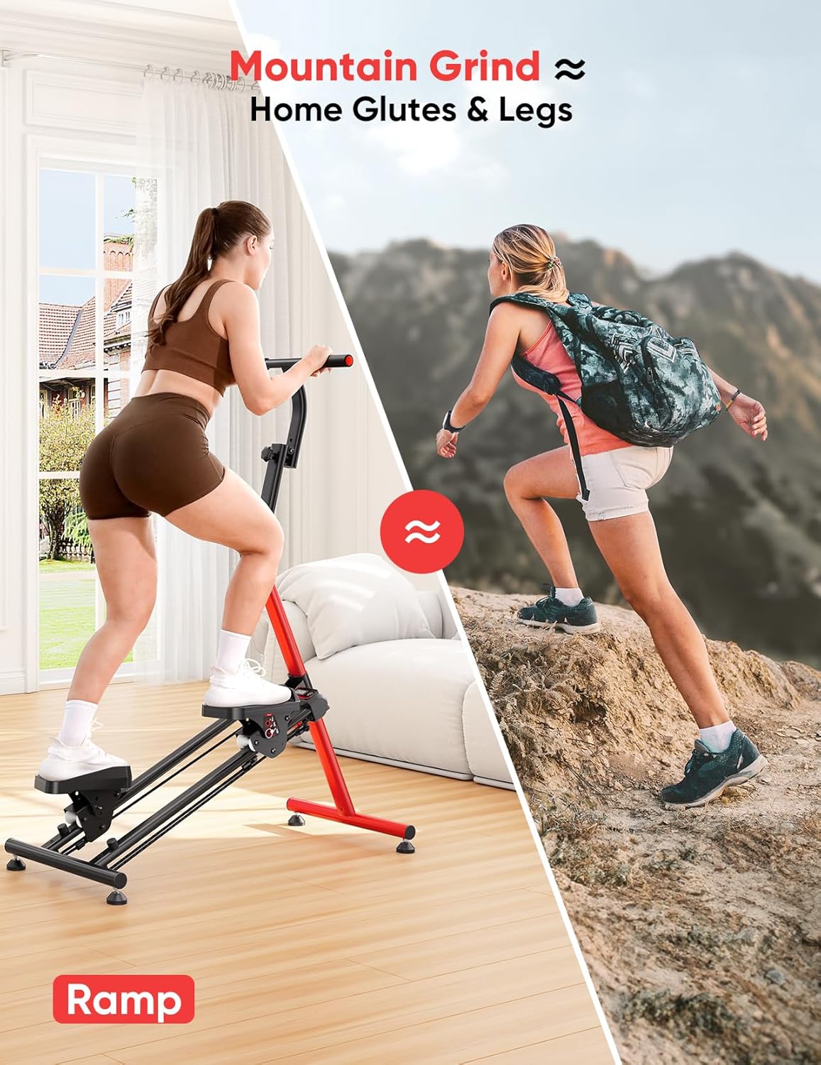 YOLEO Steppers for Exercise at Home, Adjustable Stair Stepper with 3 Workout Modes,Folding Cardio Stair Master with Adjustable Handlebar&Oversized Pedal,90% Pre-Assembled Stair Climber with Caster Mat - Image 5
