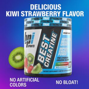 BPI Sports Best Creatine – Creatine Monohydrate Powder for Men & Women, Himalayan Salt – Strength, Pump, Endurance, Muscle Growth, Muscle Definition, No Bloat – Kiwi Strawberry – 50 Servings – 9.07 Oz