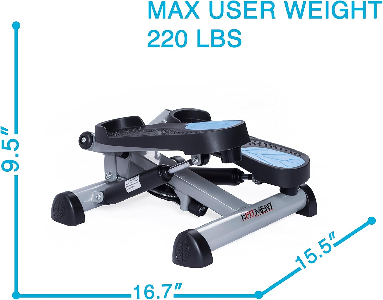 Efitment Mini Stepper Steppers for Exercise at Home Stair Step Cardio Thigh Master Workout Equipment Fitness Pedal Exerciser Non-Slip Pedals with Resistance Bands LCD Digital Monitor Climber - Image 5