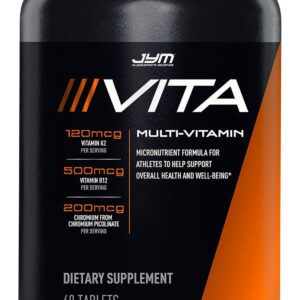 JYM Supplement Science Vita JYM Sports Multivitamin & Mineral Support, Vitamin A, C, B6, B12, E, K, Boron, Biotin, Potassium 60 Tablets