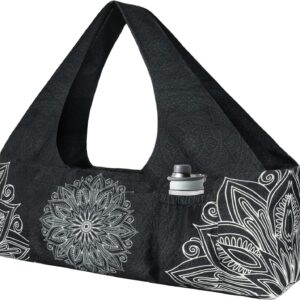Yoga Mat Bag – Large Yoga Bag with Yoga Mat Strap, Zipper and Pockets – Yoga Bags and Carriers Fits All Your Stuff – Personalized Yoga Mat Bags for Women Fits Most Size Mats