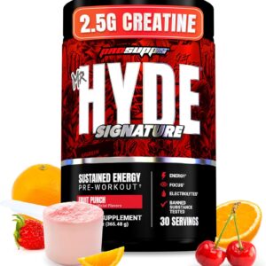PROSUPPS Mr. Hyde Signature V2, Pre Workout Powder with Creatine, Beta Alanine & Caffeine – Performance, Energy & Endurance – Clean Fitness & Gym Supplements for Men & Women (Fruit Punch, 30 Servings)