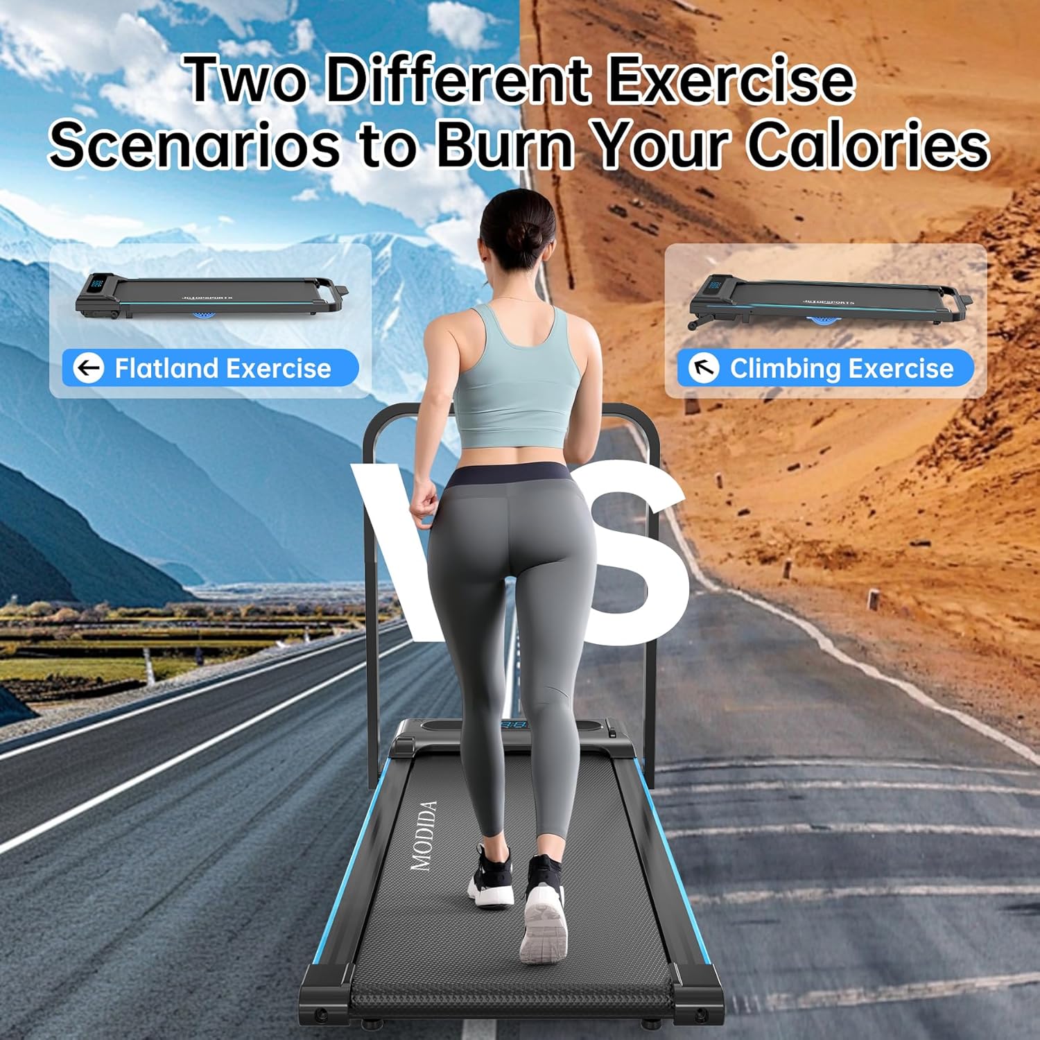3-in-1 Under Desk Treadmill, Foldable Walking Pad for Home Office, Portable Electric Treadmill with Remote Control & LED Display, Compact Running Machine for Small Spaces, 300 lbs Capacity - Image 7