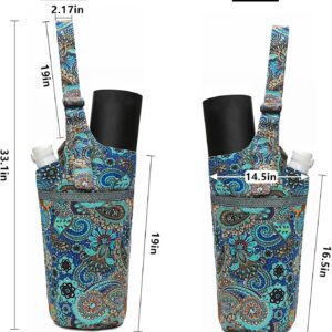 IwIeIaIrI Yoga Mat Bag with Large Size Pocket and Zipper Pocket，Yoga Bag Adjustable Shoulder Strap- Holds More Yoga Accessories
