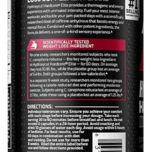 Hydroxycut Hardcore Elite – 100 Rapid-Release Thermo Caps – Energy & Focus – for Men & Women – 50 Servings