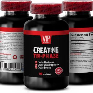 Bodybuilding Supplements for Men – CREATINE TRI-Phase – CREATINE 3X – creatine monohydrate Pills for Muscle gain – creatine unflavored – creatine hcl Pills – Muscle Recovery Supplements 1 Bot 90 Tabs