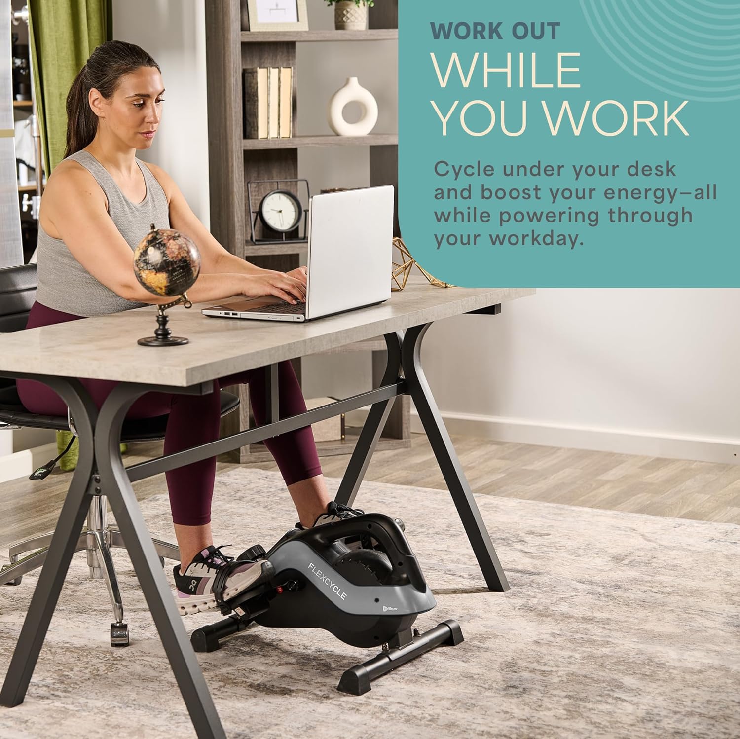 Lifepro Under Desk Elliptical Machine & Mini Bike – Quiet Desk Bike Pedal Exerciser for Seniors – Compact Under-Desk Bike & Foot Cycle Peddler – Portable Exercise Equipment for Home Office - Image 4