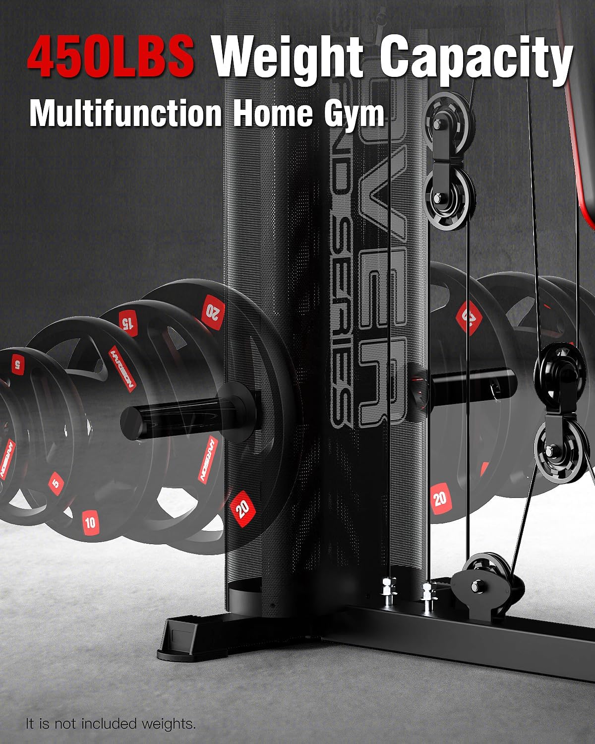 HARISON Home Gym - Full Body Workout Equipment, Exercise Equipment, Fitness Equipment, Multifunctional Home Gym Equipment for Home with Pulley System, Weight Bench, Rowing Machine - Image 5