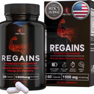 HGH Supplements for Men & Women – Regains Natural Anabolic Muscle Growth Building & Human Growth Hormone for Men, Muscle Builder for Men, Muscle Recovery Post Workout Supplement, 60 Protein Pills
