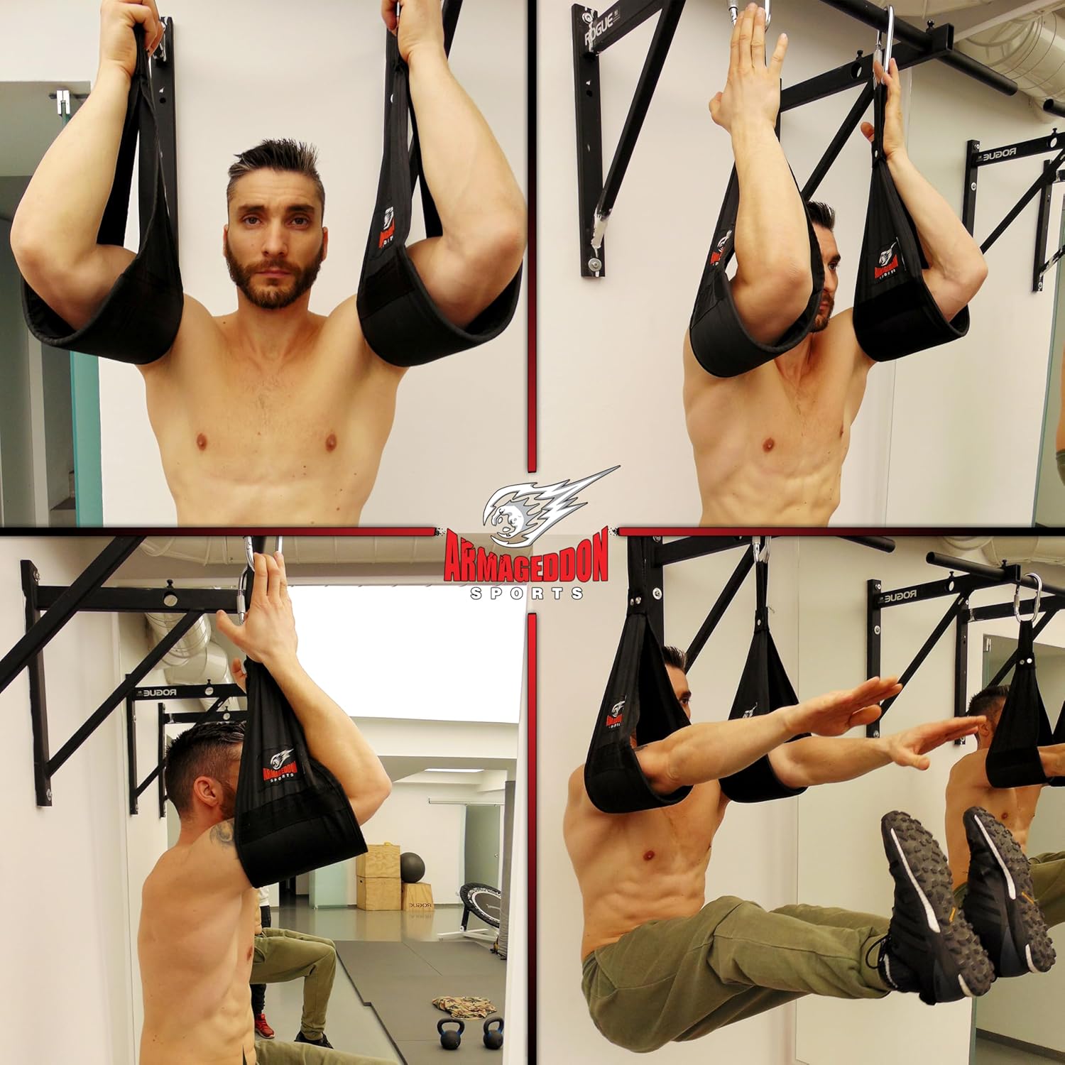 Premium Ab Slings Straps - Rip-Resistant Heavy Duty Pair for Pull Up Bar Hanging Leg Raiser Fitness - Ab Exercise Equipment, Superb Arm Padding for Abdominal Training Workout Equipment - Image 5