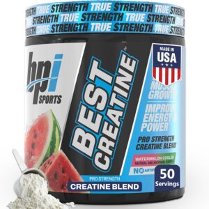BPI Sports Best Creatine – Creatine Monohydrate Powder for Men & Women, Himalayan Salt – Strength, Pump, Muscle Growth, Muscle Definition – No Bloat – Watermelon Cooler – 50 servings – 10.58 Ounce