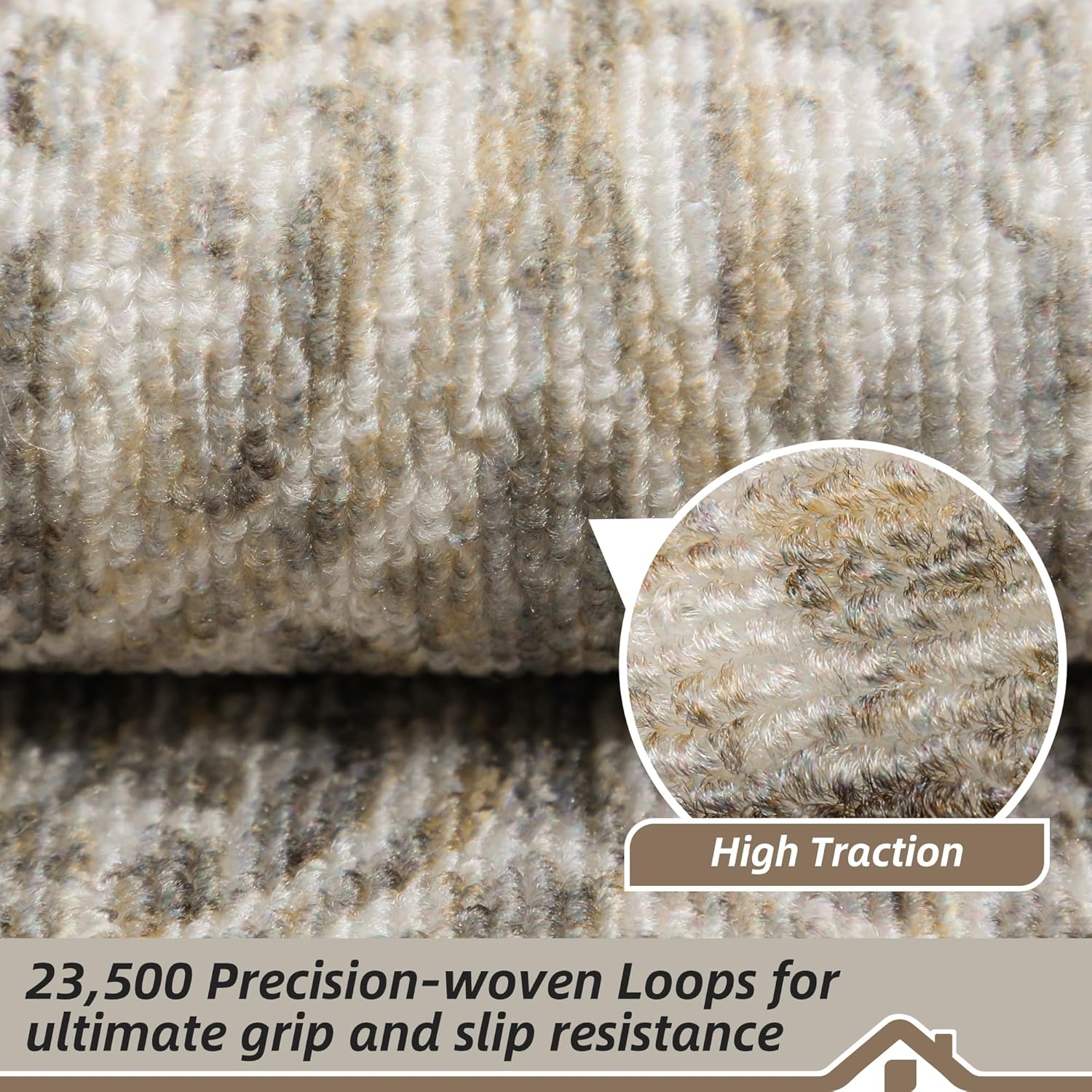 BEQHAUSE Stair Treads for Wooden Steps Non-Slip Machine Washable Carpet Stair Treads 8"X30" Soft Indoor Stair Runner for Kids Elders and Pets, 100% Polyester, TPE Backing, 15pcs, Beige/Malt Yellow - Image 5
