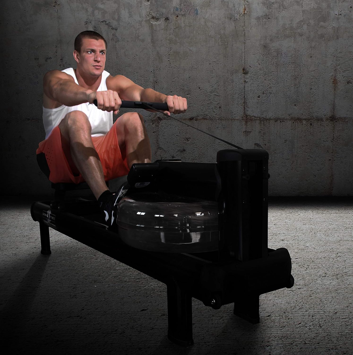 WaterRower Gronk Fitness M1 Hi Rise Water Rowing Machine with S4 BLE Monitor | Limited Edition Low Impact Cardio Workout Machine | Commercial Grade Water Rowing - Image 3