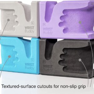 WRIST Buddy® Yoga Blocks 2 Pack | Reduces and Prevents Wrist Pain, Enhances Comfort Stability and Grip Strength on the Blocks | Hand-Shaped Blocks | EVA Yoga Accessories Set | Best Gifts for Yoga