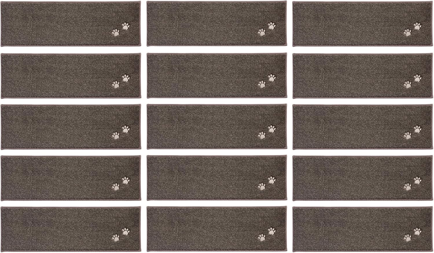 BEQHAUSE Stair Treads for Wooden Steps 28inX9in, Non Slip Carpet Stair Treads Indoor Stair Runners Machine Washable, Soft Stair Rugs Mat Surface Polyester TPE Backing, 15pcs, Brown - Image 8