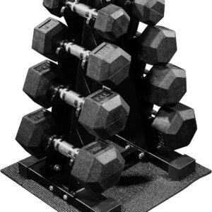 Premium Rubber Coated Hex Dumbbell Weight Set, Multiple Packages