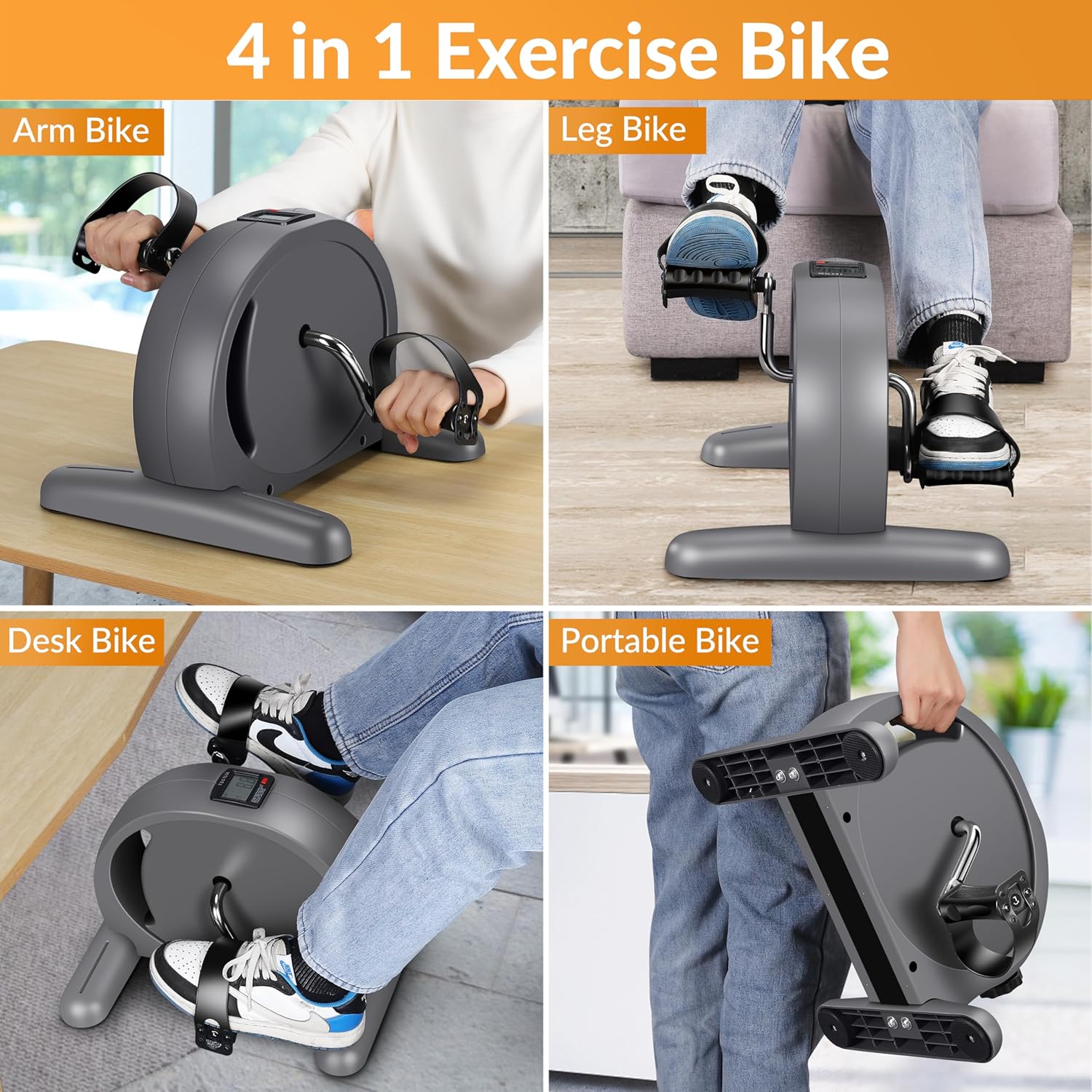 Padel Exerciser Mini Exercise Bike for Leg and Arm Cycling, Warm Up Exercise - Image 9